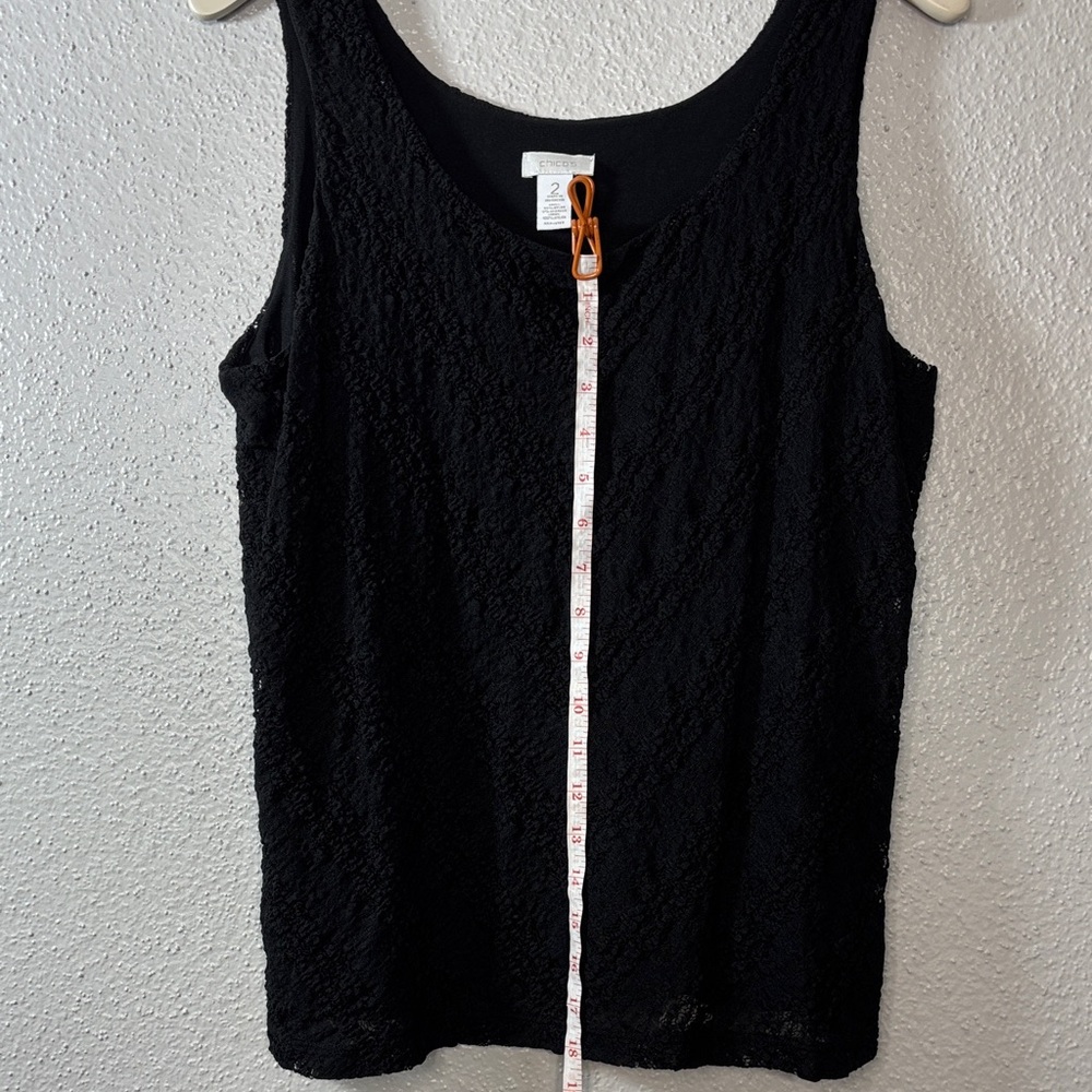 Chico's Textured Black Tank Top - Picture 3 of 6